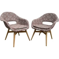 Pamono Vintage Fiberglass Armchairs attributed to Miroslav Navrátil, 1960s, Set of 2 New