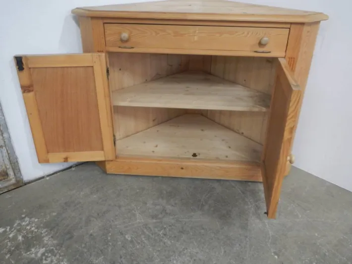 Pamono Vintage Fir Corner Cabinet, 1970