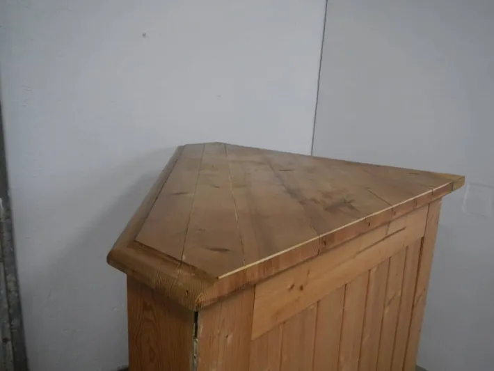 Pamono Vintage Fir Corner Cabinet, 1970