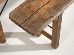 Pamono Vintage Folding Benches in Pine, 1950