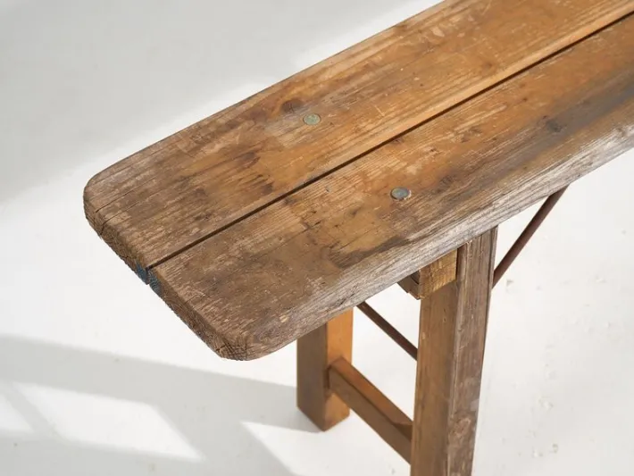 Pamono Vintage Folding Benches in Pine, 1950