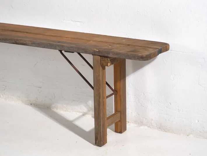 Pamono Vintage Folding Benches in Pine, 1950