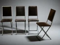 Pamono Vintage Folding Bridge Table and Chairs by Christian Dior, Italy, 1970s, Set of 5 Hot