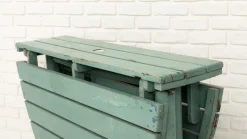 Pamono Vintage Folding Garden Set in Blue Painted Wood, 1970s, Set of 5 Sale