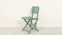 Pamono Vintage Folding Garden Set in Blue Painted Wood, 1970s, Set of 5 Sale