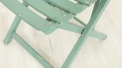 Pamono Vintage Folding Garden Set in Blue Painted Wood, 1970s, Set of 5 Sale