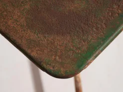 Pamono Vintage Folding Garden Table with Green Patina, 1920