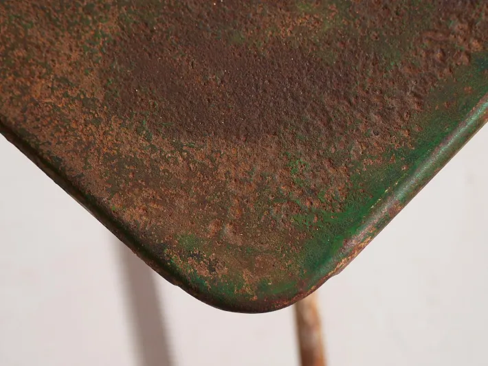 Pamono Vintage Folding Garden Table with Green Patina, 1920