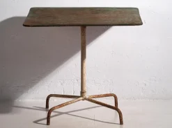 Pamono Vintage Folding Garden Table with Green Patina, 1920
