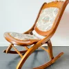 Pamono Vintage Folding Rocking Chair with Gobelin, 1950s New