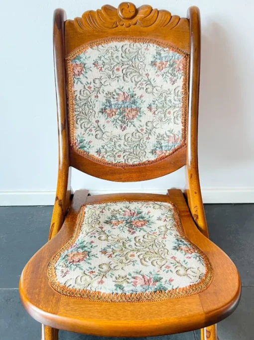 Pamono Vintage Folding Rocking Chair with Gobelin, 1950s New