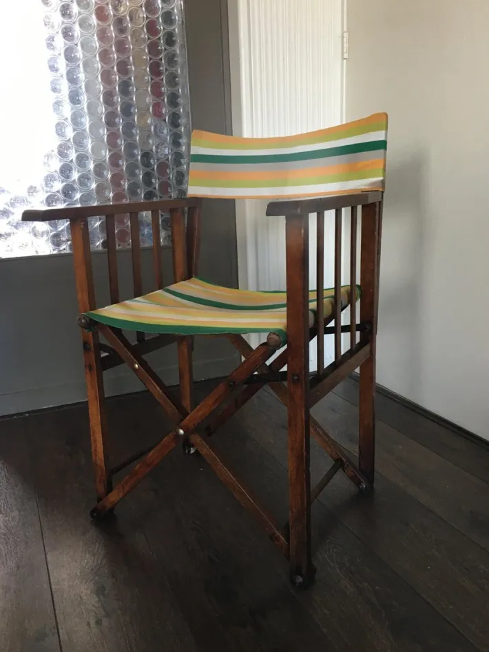 Pamono Vintage Folding Safari Chair, 1940s New