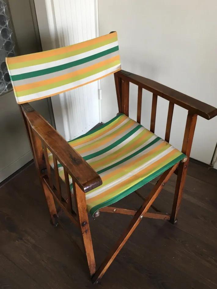 Pamono Vintage Folding Safari Chair, 1940s New