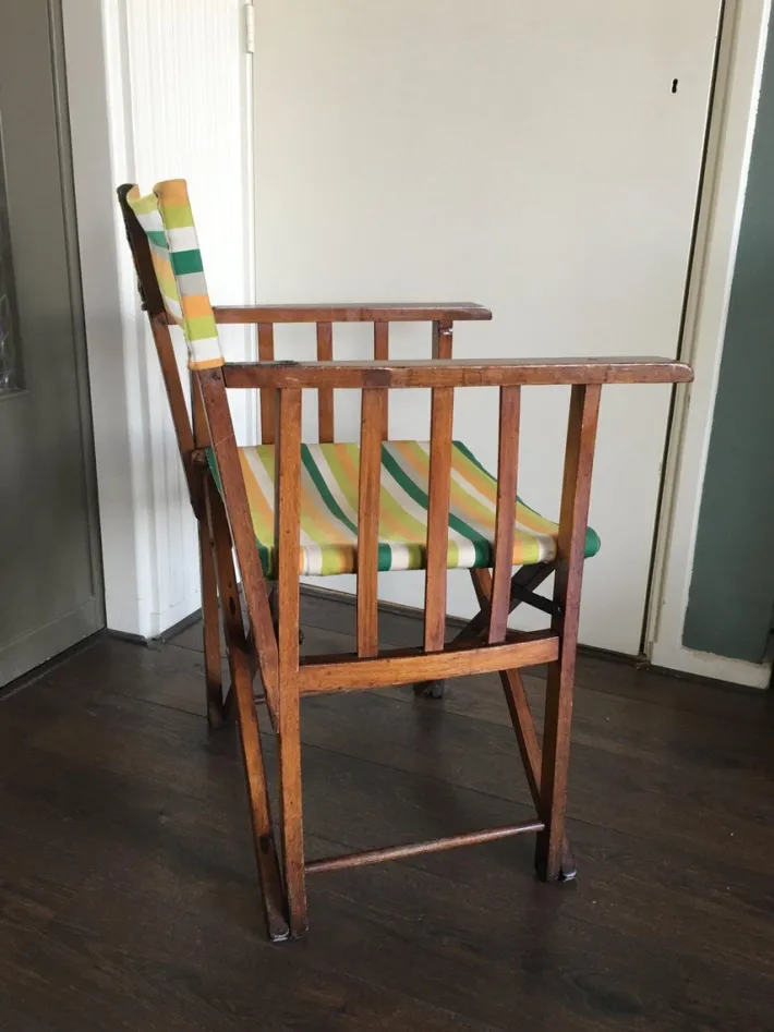 Pamono Vintage Folding Safari Chair, 1940s New