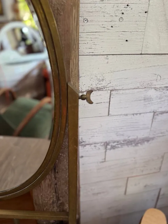 Pamono Vintage French Art Deco Vanity Table in Brass and Marble, 1940s Hot