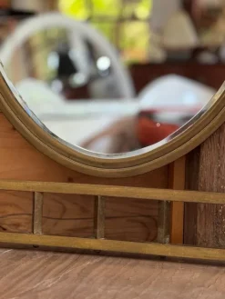 Pamono Vintage French Art Deco Vanity Table in Brass and Marble, 1940s Hot