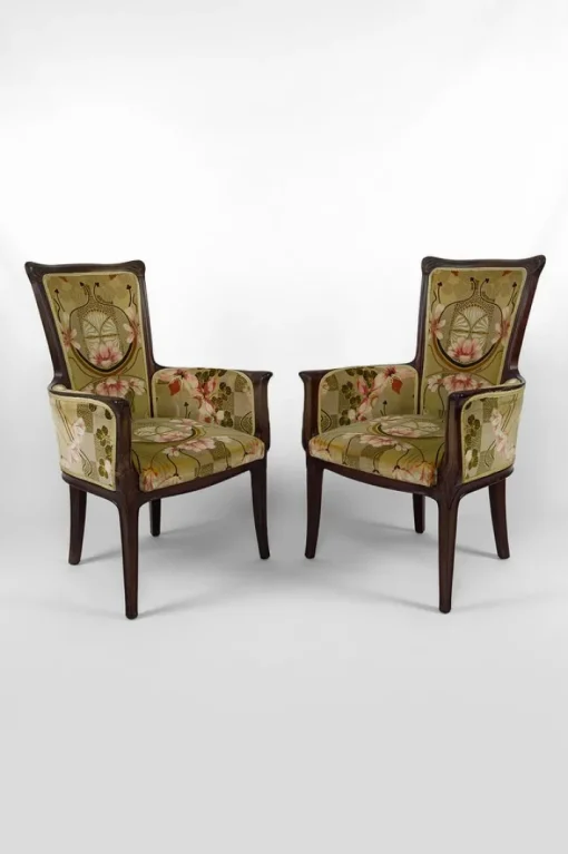 Pamono Vintage French Art Nouveau Salon Set by Eugéne Gaillard, 1900, Set of 3 Hot