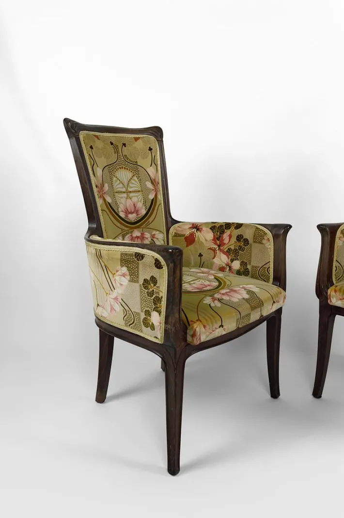 Pamono Vintage French Art Nouveau Salon Set by Eugéne Gaillard, 1900, Set of 3 Hot