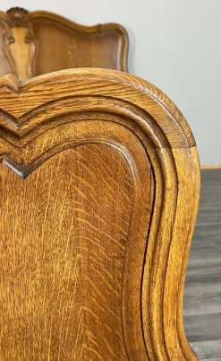Pamono Vintage French Bed Frame in Oak