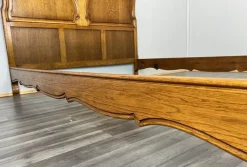 Pamono Vintage French Bed Frame in Oak