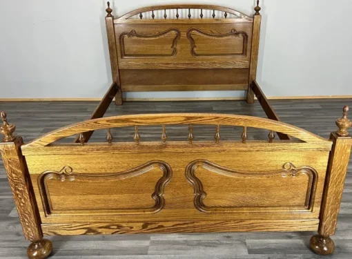Pamono Vintage French Bed Frame in Oak Best