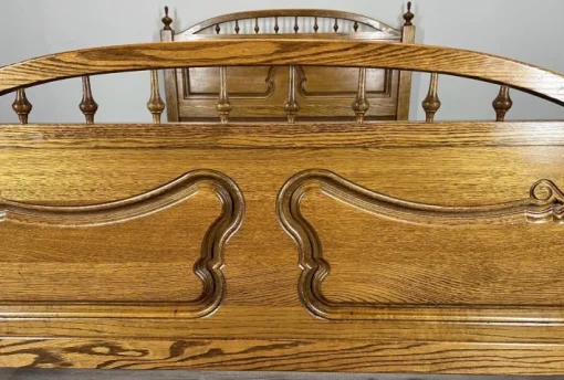 Pamono Vintage French Bed Frame in Oak Best
