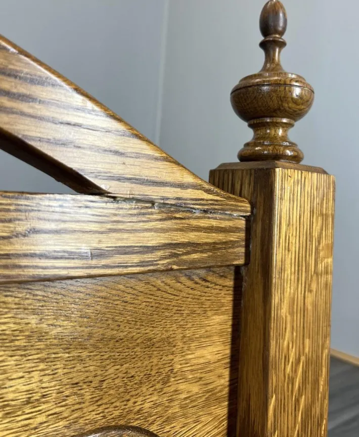 Pamono Vintage French Bed Frame in Oak Best