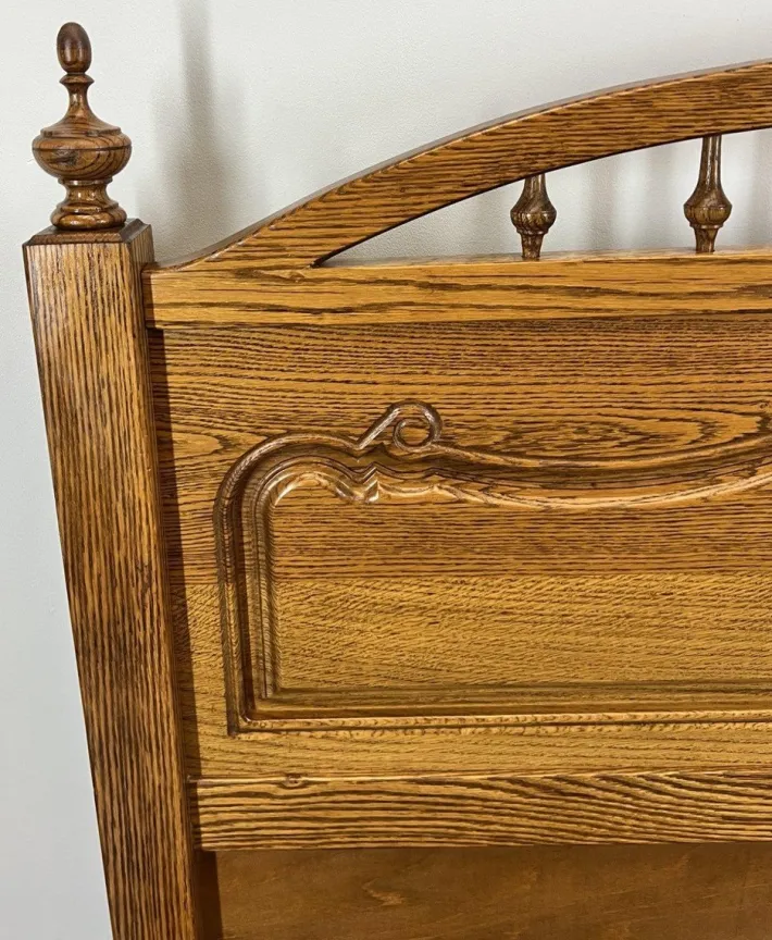 Pamono Vintage French Bed Frame in Oak Best