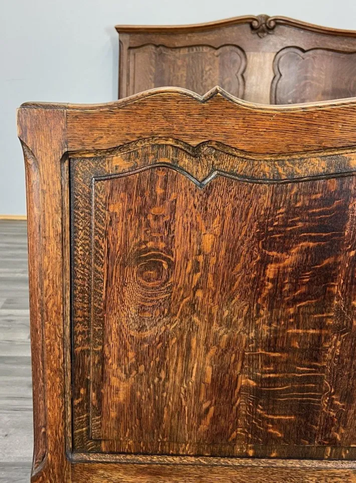 Pamono Vintage French Bed Frame in Oak Sale