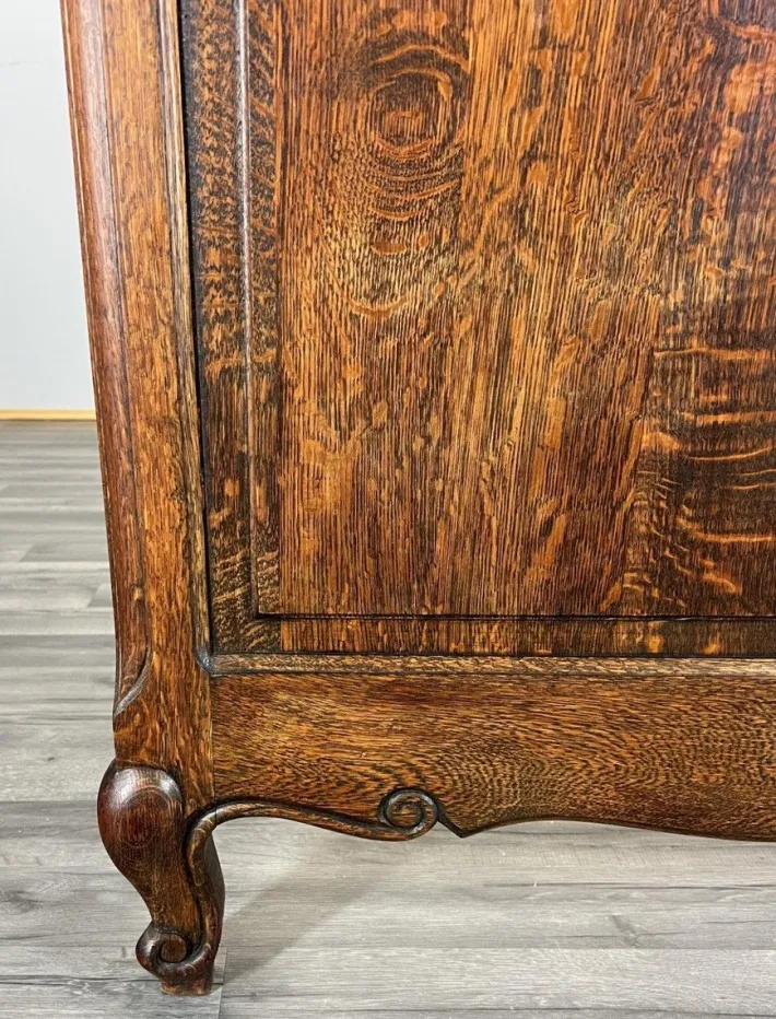 Pamono Vintage French Bed Frame in Oak Sale