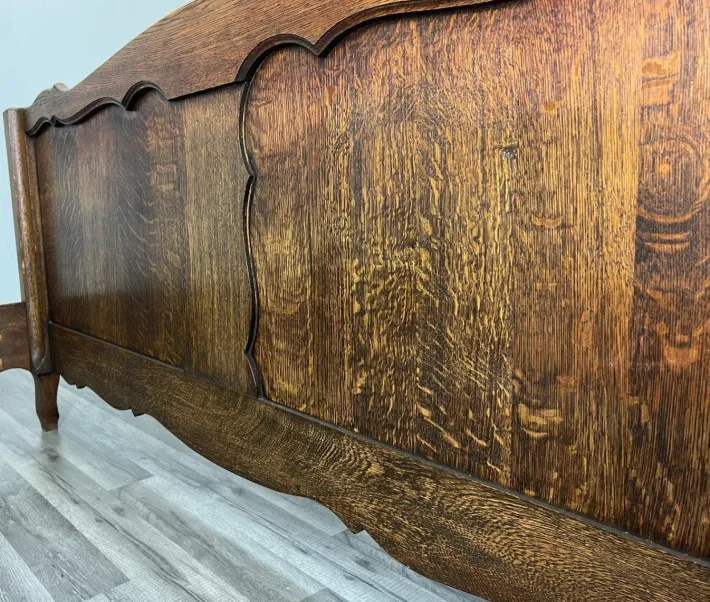 Pamono Vintage French Bed Frame in Oak Sale