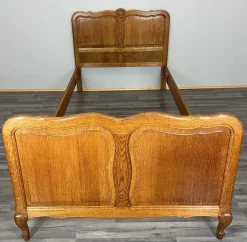 Pamono Vintage French Bed Frame in Oak New