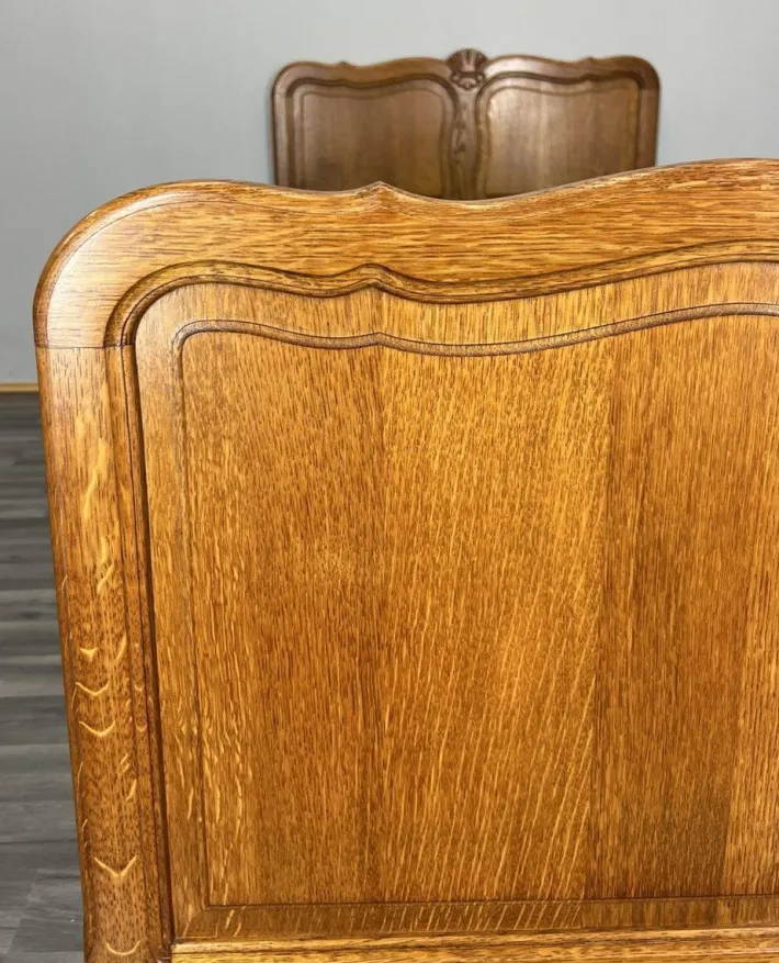 Pamono Vintage French Bed Frame in Oak New