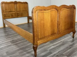 Pamono Vintage French Bed Frame in Oak New