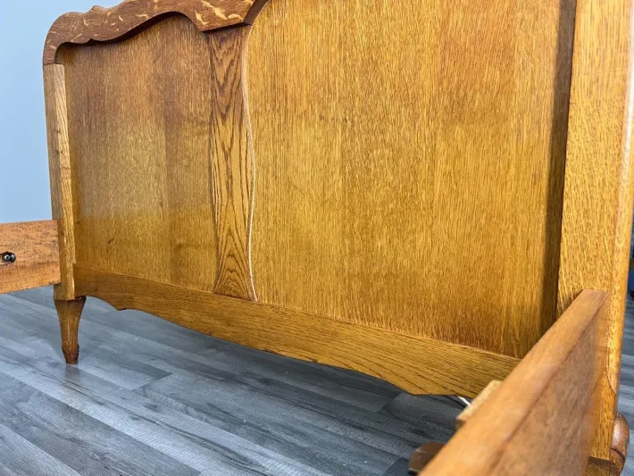 Pamono Vintage French Bed Frame in Oak New