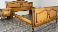 Pamono Vintage French Bed Frame with Nightstands