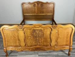 Pamono Vintage French Bed Frame in Oak Sale