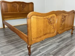 Pamono Vintage French Bed Frame in Oak Discount