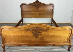Pamono Vintage French Bed Frame in Oak Outlet