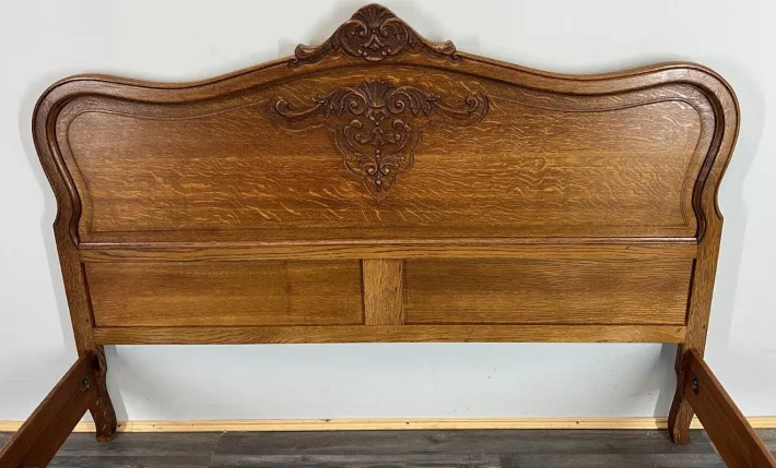 Pamono Vintage French Bed Frame in Oak Outlet