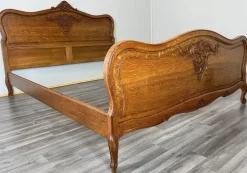 Pamono Vintage French Bed Frame in Oak Outlet