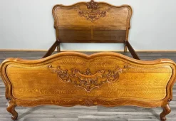 Pamono Vintage French Bed Frame in Oak New