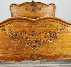 Pamono Vintage French Bed Frame in Oak New