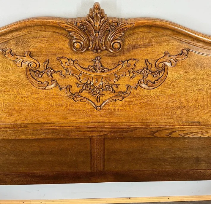 Pamono Vintage French Bed Frame in Oak New