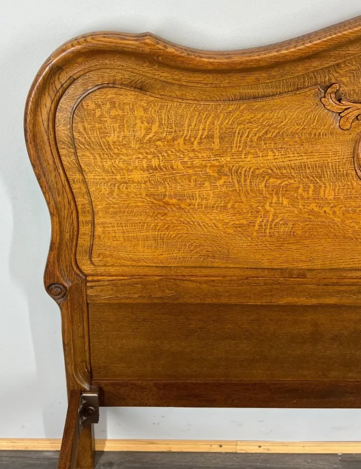 Pamono Vintage French Bed Frame in Oak New