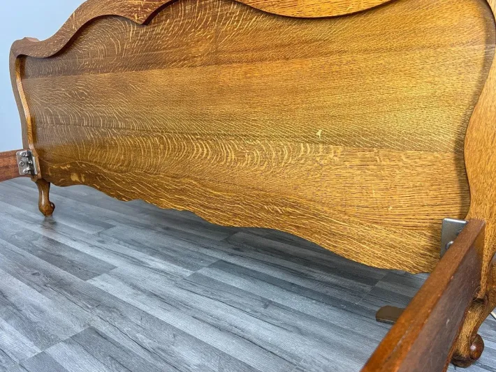 Pamono Vintage French Bed Frame in Oak New