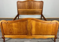 Pamono Vintage French Bed Frame in Oak Sale