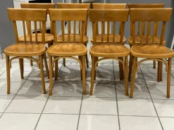 Pamono Vintage French Bistro Chairs, 1960s, Set of 8 New
