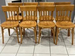 Pamono Vintage French Bistro Chairs, 1960s, Set of 8 New