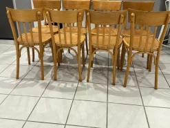 Pamono Vintage French Bistro Chairs, 1960s, Set of 8 New